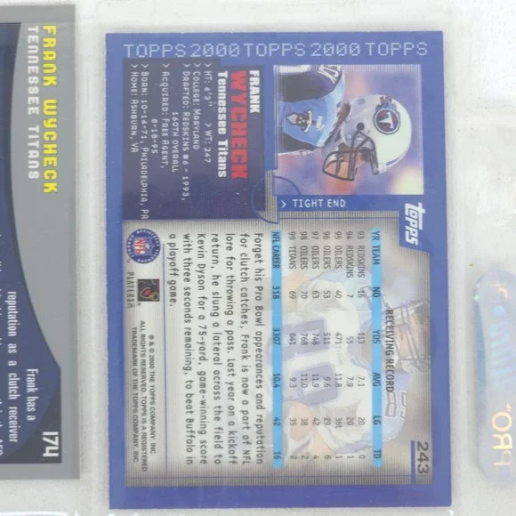 Frank Wycheck Football Card Lot Titans Autograph Inserts Chase Tennessee Vintage - Picture 15 of 16